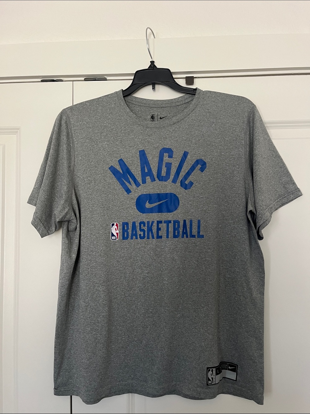 Nike Gray Tee with Blue Magic Basketball Logo